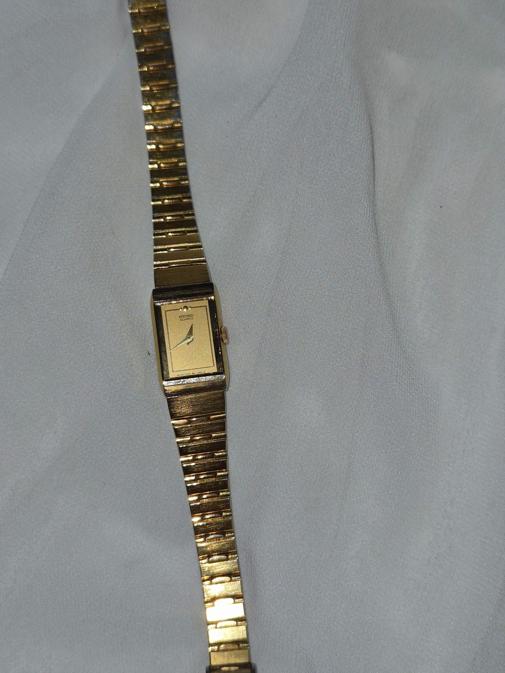 Seiko Women’s Gold-Tone Rectangular Bracelet Watch - Picture 9 of 10